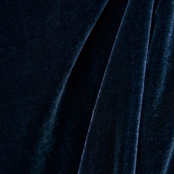 Reformation Elvira Velvet Boat Neck Open Back Midi Maxi Dress Navy NWT Size 6 - Picture 6 of 16